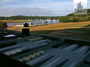 Backgammon at Buckler’s Hard over a Pint