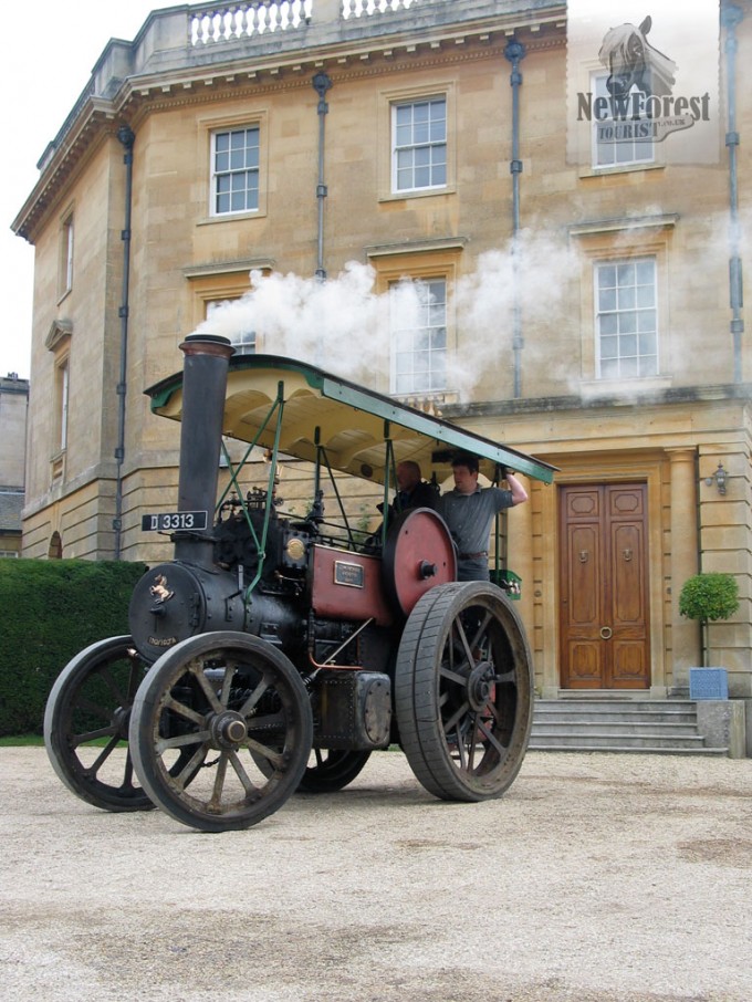 traction-engine-in-front-of-exbury-house Traction Engine in front of Exbury House