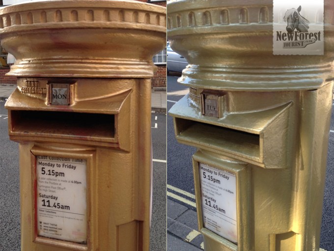 gold-postbox-before-and-after Gold Letterbox before and after