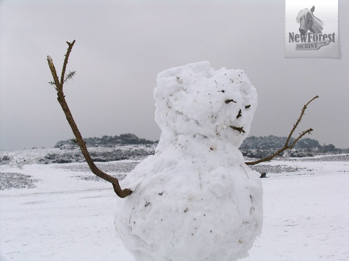 Snowman in the New Forest