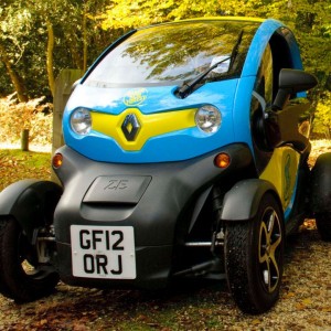 The Twizy electric car in the New Forest
