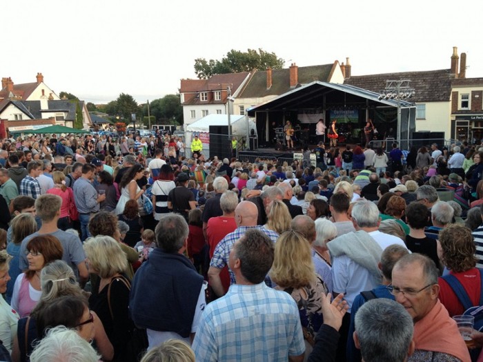 Not a patch of grass in sight from the back of the green to the main stage