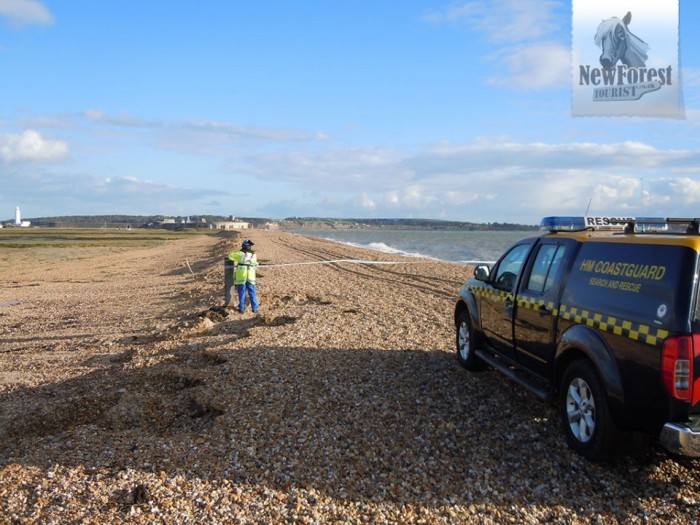 Coastguard blocks the spit