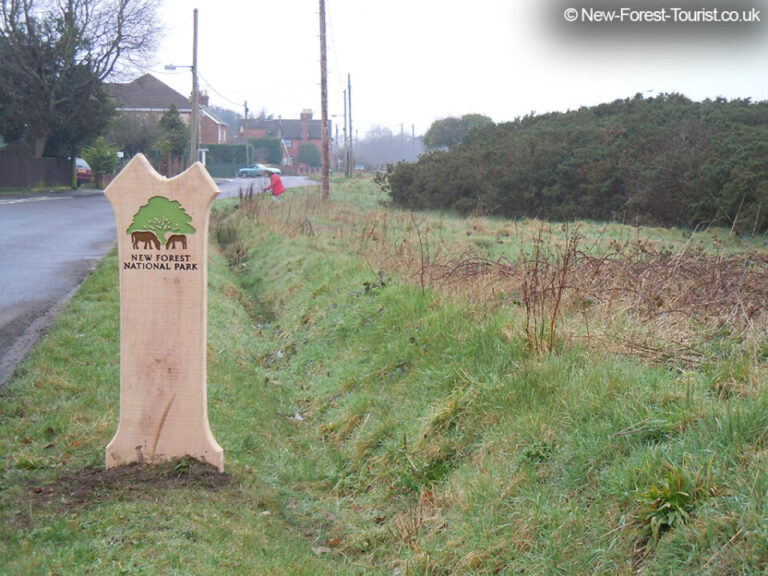 Wainsford Road, Pennington - New Forest National Park Boundary Marker 2011